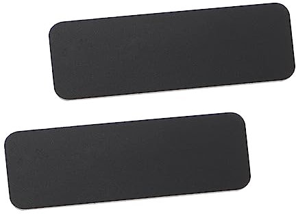Parliky 2stücke Namensschild Aus Kunststoff Diy-blanko-namensschild Mit Anstecknadel Für Büro Und Schule Schwarz