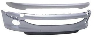 Pare-choc avant à peindre avec moulure et trous pour anti-brouillards compatible avec Peugeot 206 1998-2009