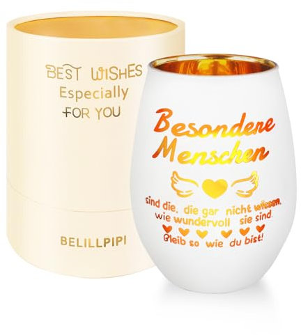 Belillpipi Geschenke für Frauen, Windlicht mit Gravur aus Glas Teelichthalter Dankeschön Geschenke für Frauen Weihnachten, Geburtstagsgeschenke zum Frau Freundin Kollege
