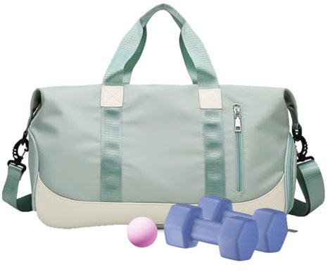YENTAKE Sporttasche & Reisetasche für Damen und Herren, Gym Tasche mit Schuhfach & Nassfach, Reisetasche, Handgepäck Schwimmtasche, Fitnesstasche Umhängetasche Weekender für Reise (Grüne)