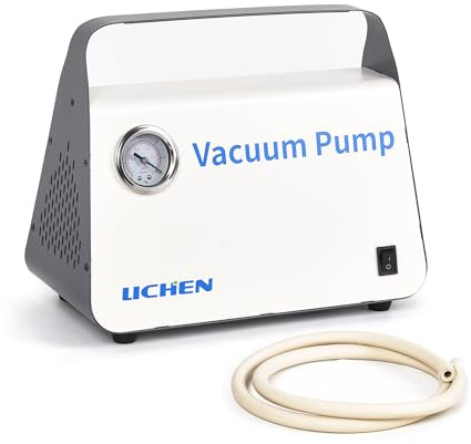 LICHEN Vacuum Pump Oil Free Diaphragm Vacuum Pressure Pump with 15 L/min Flow Rate with Dual Pressure,Portable with Hose Kit for Liquid Filtration