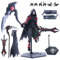 GVMJHYK Action Figure Futuristic Knight Articulated with Weapons and Cape Assemble Toy for Collectors Combat Robot Desk Decoration Sci-Fi Fan Gift (Red Black)
