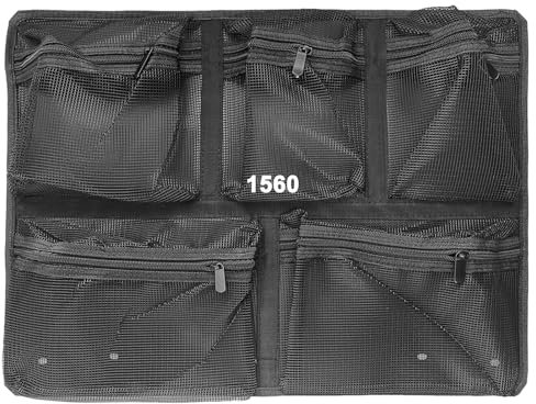 Verbesserter Pelican 1560 Koffer, 5 Netztaschen, Aufbewahrungs-Organizer, passend für Kamerataschen, Tauch-Trockenkisten, Hartschalenkoffer und Werkzeugkästen, inklusive Schrauben und Klettverschluss