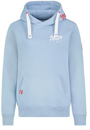 Eight 2 Nine Damen Hoodie mit Küstenbackprint Light-Blue XL