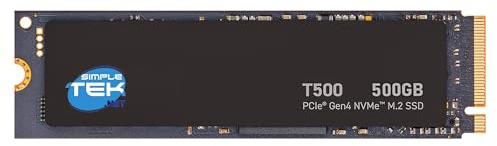 SIMPLETEK - Unità SSD M.2 NVMe PCIe 4.0 da 500GB - Formato 2280 - Velocità fino a 7200MB/s - Disco a Stato Solido Interno Gen 4