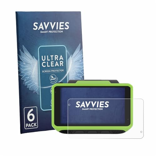 Savvies 6 Stück Schutzfolie für Zebra WT6400 Displayschutz-Folie Ultra-Transparent