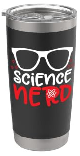 Science Nerd Chemistry Geeky Glasses Scientist Stainless Steel Insulated Tumbler