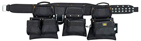 CLC Custom Leathercraft 5605 Professional Carpenters Combo Tool Belt, Black, 18 Pocket
