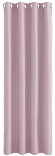 PONY DANCE Kinderzimmer Gardinen Mädchen 1 Stück H 210 x B 132 cm Türvorhang Thermo Hitzeschutz Verdunkelungsvorhang Hellpink Blickdichte Vorhänge mit Ösen Wohnzimmer