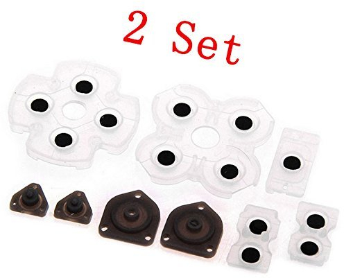 2 Set Silicone Conduttivo Gomma Pad per Sony Playstation 4 PS4 Controller per Dualshock 4 Pulsanti Riparazione Parte di Ricambio