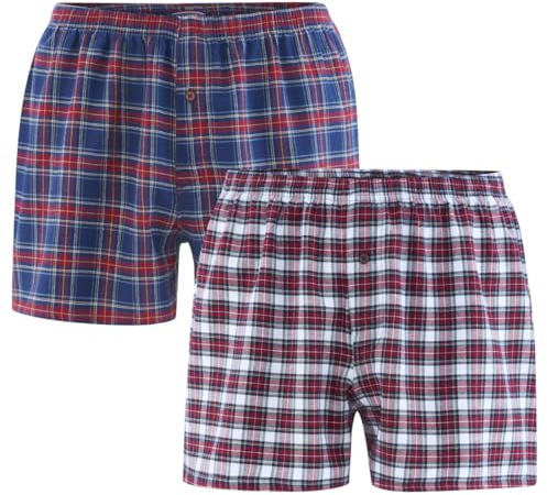 Living Crafts - Boris - Boxer Shorts, 2 Pack - Soft Flannel, Organic Cotton, Comfortable and Casual