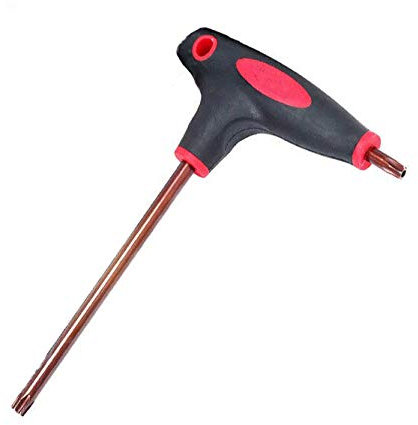 Clé Torx T20 Avec Poignée en T - Clé à Angle en Forme d'Étoile - Pour Vis/Boulons/Raccords (Lot de 1)