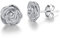 Springlight Rose Blume Ohrstecker S925 Sterling Silber Rose Flower Ohrring Geschenke für Frauen Personalisierte Geschenke.(White gold)