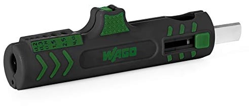 WAGO Universal Stripper 206-1442 | Para diámetros de 8 mm a 13 mm, zonas de agarre ergonómicas, antideslizantes, tecnología de bloqueo seguro