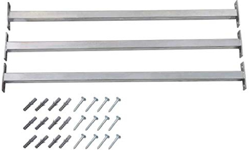 Benkeg Barras De Ventana De Seguridad Barras De Seguridad Ajustables para Ventanas 3 Uds 710-1200 Mm De Acero con Galvanizado Eléctrico Plateado