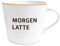 Grafik-Werkstatt Kaffee-Tasse mit 100% Echtgold | Porzellan Tasse | 420 ml | Morgenlatte, Weiß, 61435