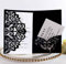 BLUGUL 10 Stück Hochzeit Einladungskarten, Hochzeitskarten, Hollow Floral Design, mit 2 Blanko-Karte, Schwarz