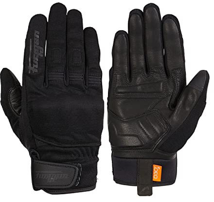 Furygan JET D3O Lady - Gants de moto Femme- Paume 100% cuir - Tactile - Confort - Gants d'été - Respirant & Léger - Protection Métacarpes D3O - Tailles différentes.