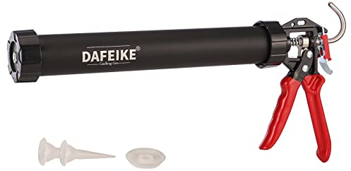 DAFEIKE Wurstkartuschenpistole für 600 ml Folienverpackung, doppelte Verwendung, manuelle Fugenpistole, 18:1 Druckverhältnis