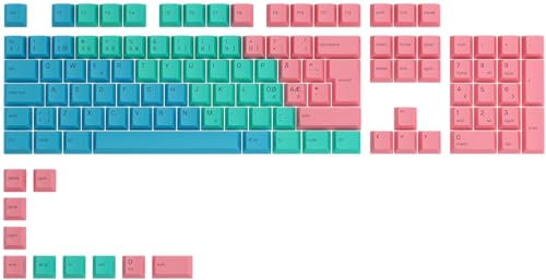Glorious Gaming 115x GPBT-Keycaps - Cherry-Profil, äußerst widerstandsfähiger PBT-Kunststoff, optisch EIN Blickfang, überragende Akustik, Originalschrift, Nordisch Layout - Pastell