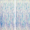 CHRORINE 2pcs 1m x 2.5m Rainbow Curtains Tinsel Foil Fringe Curtain Streamers Backdrop for Princess Unicorn Mermaid Pastel Rainbow Birthday Party Decorations Christmas Door Curtains Decorations