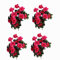 Künstliche Azaleen-Blume, Kunstblume, 4 Bündel von schönen Kunstblumen, Dekoration für Zuhause und draußen (Rosarot)
