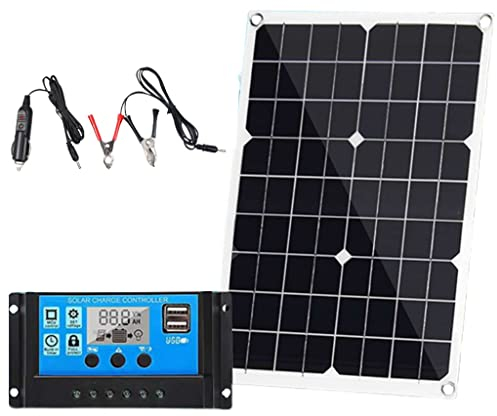 Panneau Solaire Souple, Kit Panneau Solaire 12V/24V, Kit Panneau Solaire 50W Module Photovoltaïque Monocristallin À Haute Efficacité pour La Maison, Le Camping, Le Bateau