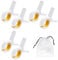 Strandtuch-Clips mit 1 Kordelzug-Organizer, starker Halt, Wäscheklammern, Wäscheklammern, rutschfeste Sicherheits-Clips für Sonnenstuhl, Strand, Garten, Pool, Sonnenliegen, 6 Stück
