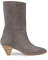 POPA - Stivali con Tacco da Donna - Caye - 36 - Prodotti in Spagna - Grigio - Elaborati in Camoscio - Gambaletto Largo 8,5 cm - Tacco Geometrico con Altezza di 5,5 cm