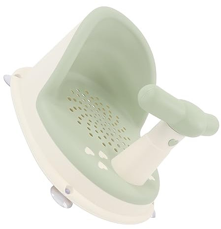 Sedia da Doccia Pieghevole per Neonati, Seggiolino Bagno Bambini a Prova di Pelle in PP con Manico Staccabile Morbido Attrezzature Bagni (Verde)