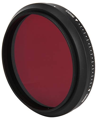 Filtro per fotocamera, 530-750nm Filtro lente a infrarossi Vetro ottico antiscivolo in lega di alluminio 58mm per fotografia IR