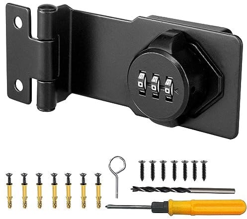 Jiaxitek Cabinet Password Locks, 90 Degree Barn Door Lock, Cabinet Door Combination Lock Suitable for Small Doors, Cabinets, Barn Doors, Bathrooms, Gardens, Mailboxes, Office Filing Cabinets
