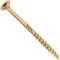 AERZETIX - C69086 - Lot de 100 Vis à bois Ø3.5x50 mm à tête fraisée - à empreinte étoile Т15 - en acier zingué - menuiserie contreplaqué aggloméré mélaminé terrasse panneaux chevrons bastaings