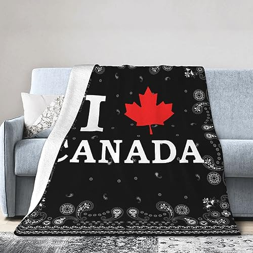 934 Überwurf Tagesdecke Ich Liebe Kanada Decke Sofa Gemütlich Flanelldecke Wärme Fleece Decke Für Bett, Zelten, Reisen 76x102cm