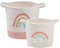 AOFANGSHIYE Aufbewahrungskörbe, 2PCS Spielzeugkorb, Geschenkkörbe leer, Regenbogenkorb, Gewebter Korb mit Griffen