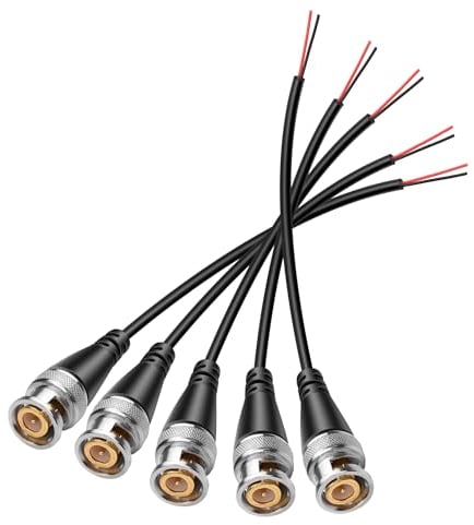 YAODHAOD BNC zu Cat5e Adapter - Terminal Lötless Stecker für Video Balun - CCTV Überwachungskabel Ethernet Lautsprecher (5PCS) (5X BNC Buchse)