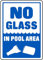 Panneau en métal Pool Rules - Décoration murale pour intérieur/extérieur - 30,5 x 20,3 cm - Sans verre dans la zone de la piscine
