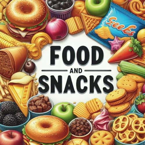 Food and Snacks Coloring Book: 53 Bold and Easy Creative Designs - Feast your eyes and your imagination on the vibrant plates of America's beloved foods