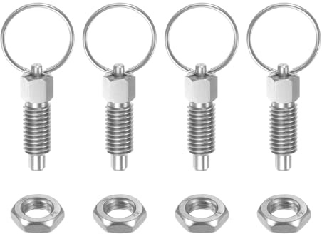 QUARKZMAN 4 Piezas Pasador de Resorte con Anillo de Extracción M10*1.5