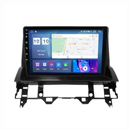 HURUMA Android 12 Autoradio Mit Navi 2 Din 9 Zoll Touchscreen Autoradio Für Mazda 6 2002-2008 Mit Carplay Android Auto,mit RDS Bluetooth FM AM Lenkradsteuerung Rückfahrkamera (Color : M100 2+32G)