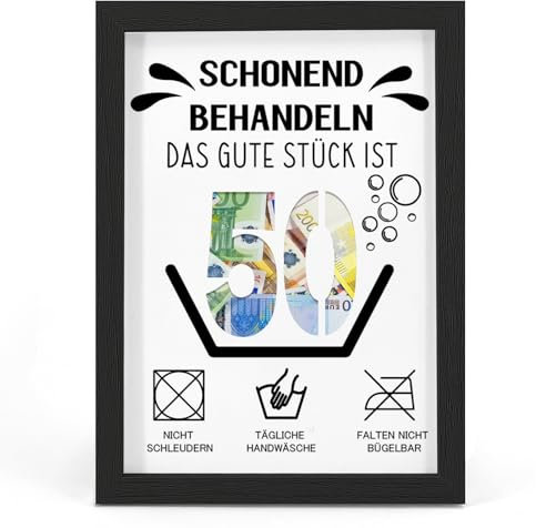 HSDSH 50. Geburtstag Geldgeschenk, Geschenke zum 50 Geburtstag Mann/Frau, Geburtstagskarte zum 50. Geburtstag Schonend behandeln 50, Witzige Geschenkideen zum 50, Geschenke für Freunde, Familie