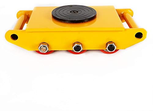 8 T Machinery Mover Heavy Machine 360°Rotation Dolly Moving Equipment Ton Machinery Skate Cargo Trolley Heavy Duty (Gelb)