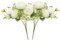 2 Bündel Pfingstrosen Künstlich, Fake Blumen Kunstblumen Deko, Kunstblumen wie Echt Seidenblumen für Hochzeit Home Tisch Party Fenster Dekoration (Weiß)