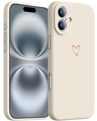 Beetop Kompatibel Mit iPhone 16 Hülle Schutzhülle Silikon TPU Stoßfest Handyhülle Case Cover für iPhone 16 - Weiß