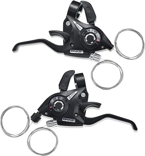 BESNIN Schalthebel Bremshebel 3 Gang Schalthebel 1 Paar 3x8 24 Gang Fahrrad Shifter für Mountainbike Faltrad Universal Ersatzteil (3 ×8 Gang)