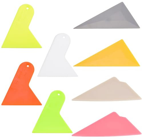 HOBBIESAY 8 Stile Fenstertönungswerkzeuge ABS Kunststoffschaber Rakel Autofolienwerkzeuge Eckenrakel Wrap Tool Kit Für 3D Druck Harzentfernung Autofenstertönung Fahrzeugverpackung Luftblasenentfernung