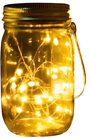 KITANDOVE Solar Mason Jar Licht Nacht Wasserdichte Outdoor Solar Jar Deckel Lichter Mason Jar Decor Mason Können Lampe String