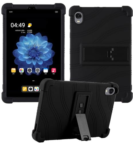 HminSen Schutzhülle für ALLDOCUBE iPlay60 Mini Pro 8,4 Zoll Tablet, kinderfreundlich, weiches Silikon, Verstellbarer Ständer, Abdeckung für iPlay50 Mini Pro NFE 8,4 Zoll Tablet, Schwarz