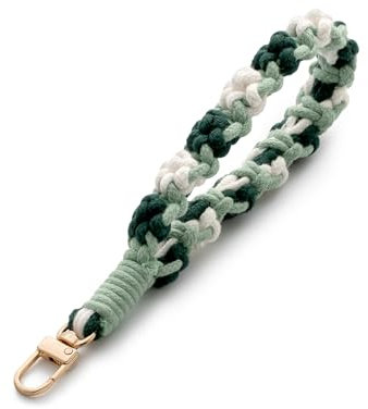 CHUQING Schlüsselanhänger Makramee Schlüsselband Kurz Schlüsselanhänger Stoff boho Schlüsselanhänger Armband Schlüsselbund Frauen Damen