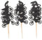 Amosfun 24 Stück 1 Satz Nummernschild Kuchen Tortenaufsatz 2023 Geburtstag Cupcake Topper Für Den Vatertag Party Essbar Neuartige Dessertverzierungen Papier Black